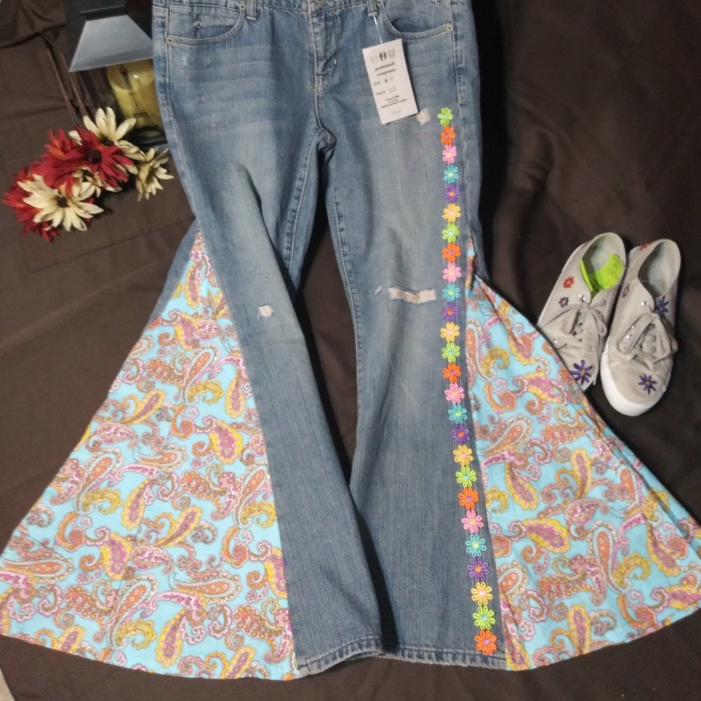 394 jeaniemade Size 10 American Eagle Bell-bottoms